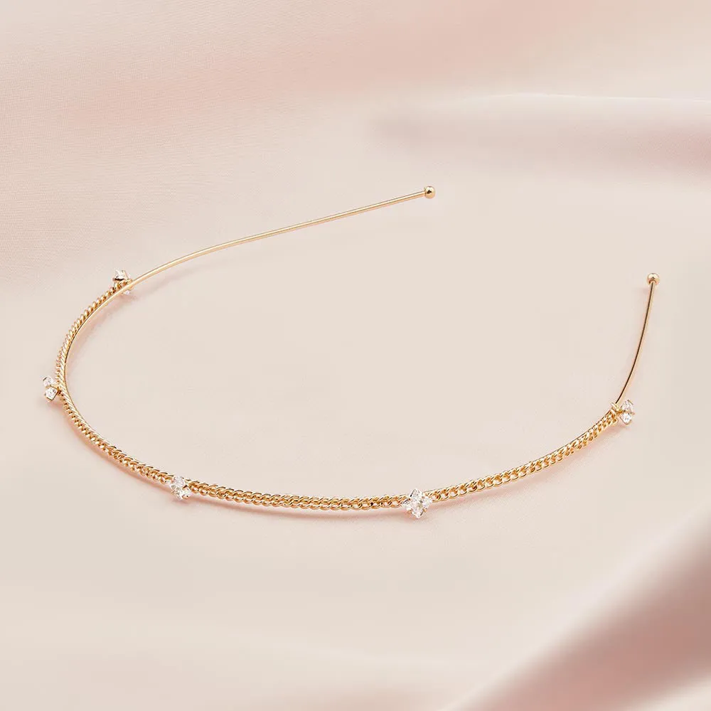 Colmar Crystal Headband - Gold sold by Birdy Grey