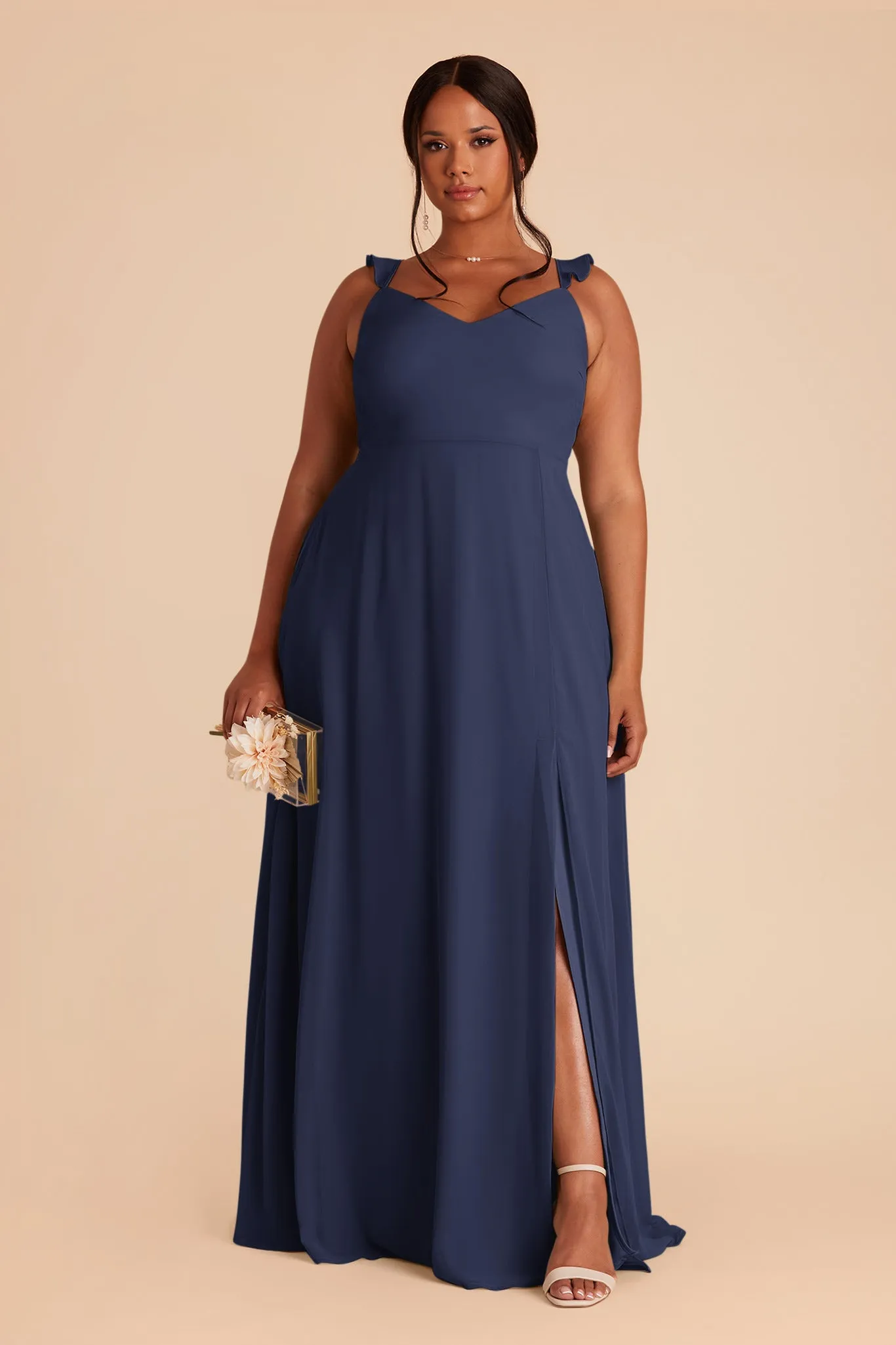 Doris Chiffon Dress - Slate Blue sold by Birdy Grey product image thumbnail 2