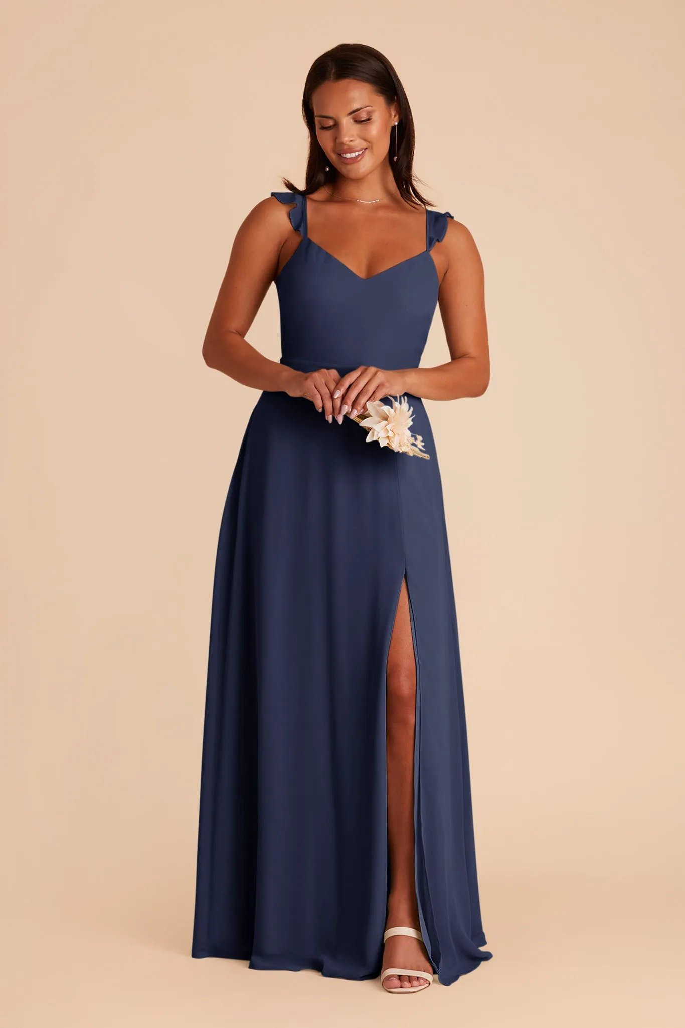 Doris Chiffon Dress - Slate Blue sold by Birdy Grey product image thumbnail 3