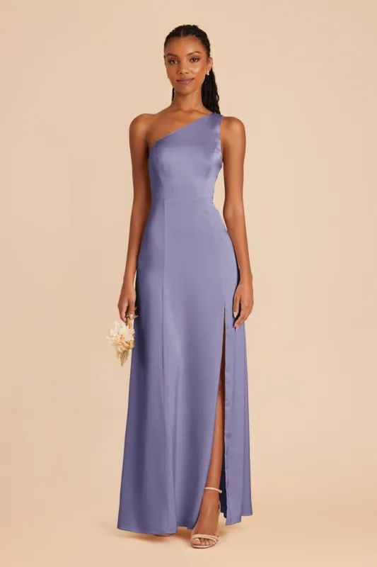 Kira Matte Satin Dress - Wisteria sold by Birdy Grey