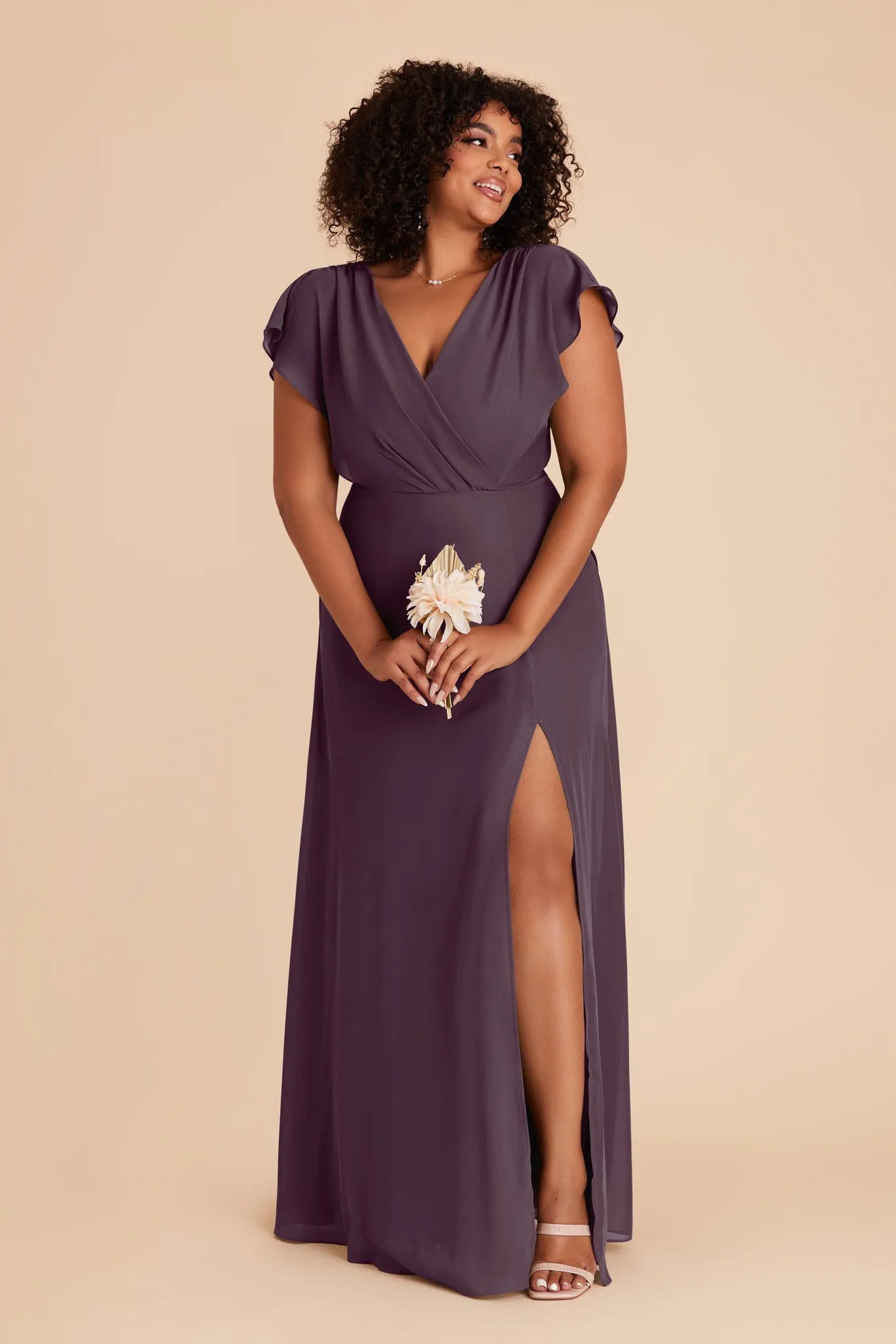 Violet Chiffon Dress - Plum sold by Birdy Grey product image thumbnail 2