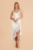 YC Shiny Satin Midi Dress - White sold by Birdy Grey