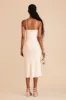 Lisa Matte Satin Midi Dress - Champagne sold by Birdy Grey