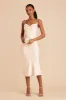 Lisa Matte Satin Midi Dress - Champagne sold by Birdy Grey