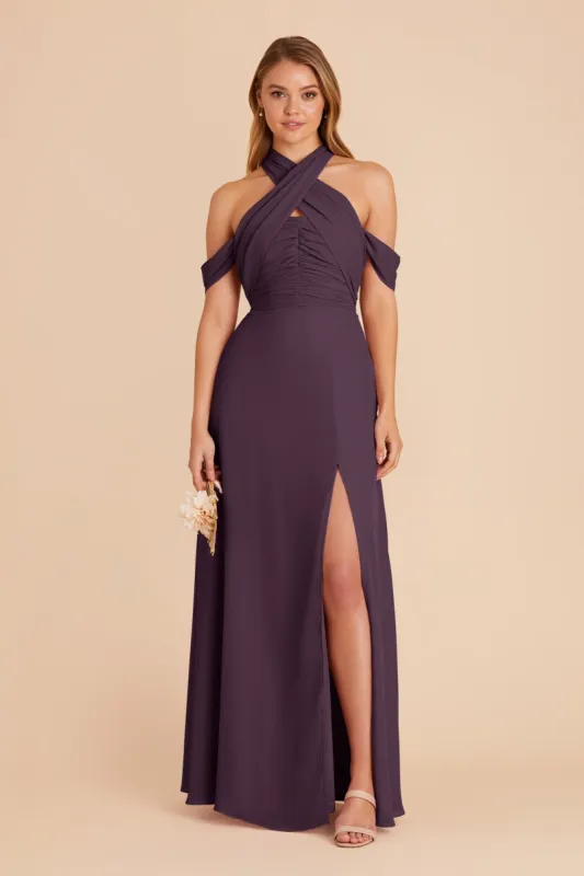 Cara Chiffon Dress - Plum sold by Birdy Grey