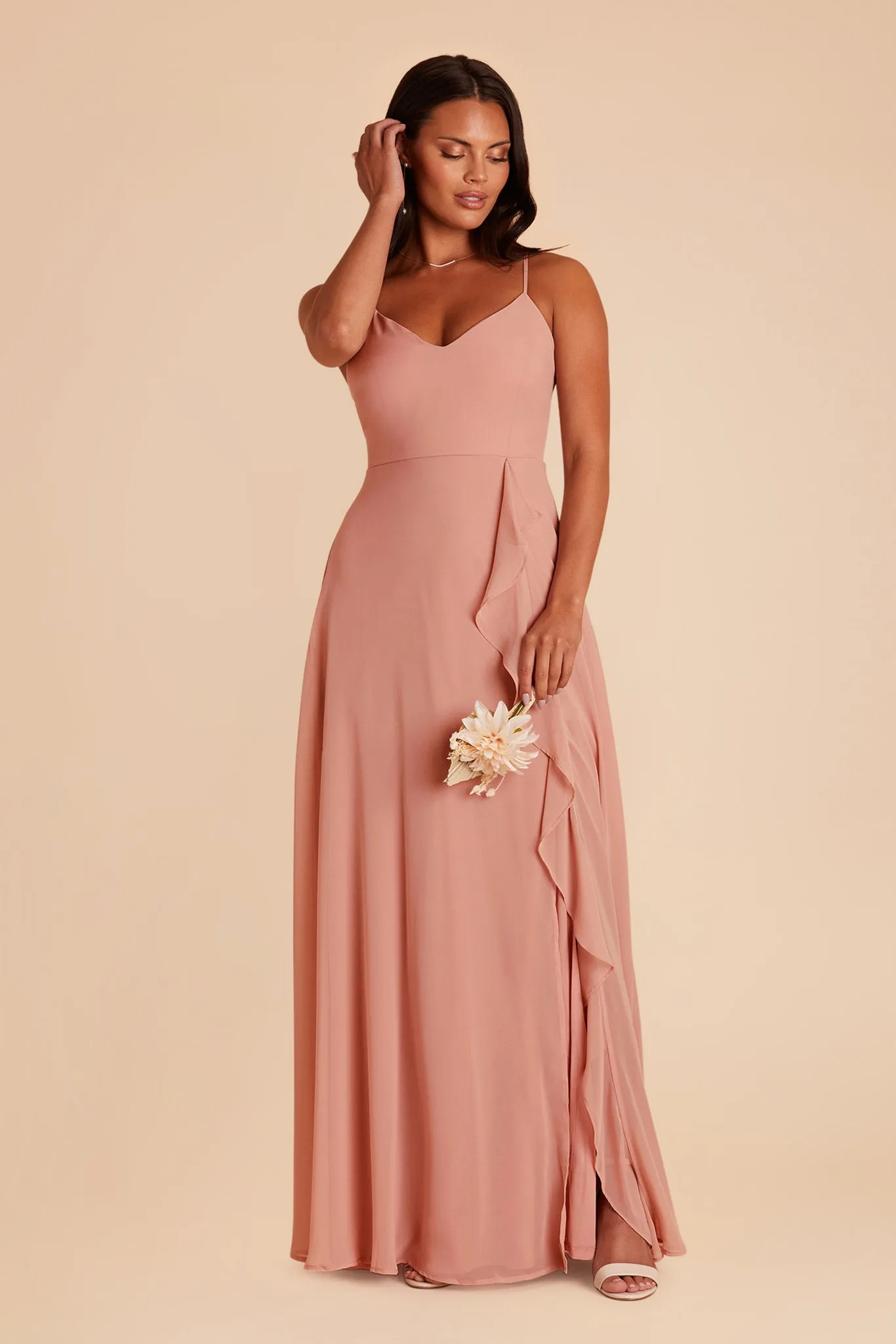 Theresa Chiffon Dress - Dusty Rose sold by Birdy Grey product image thumbnail 4
