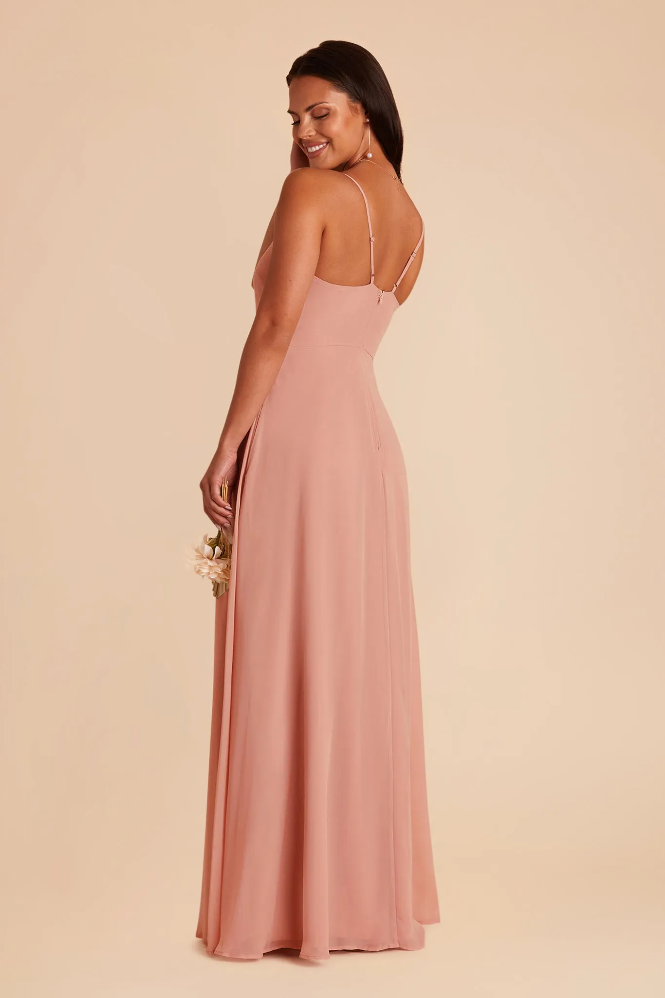 Theresa Chiffon Dress - Dusty Rose sold by Birdy Grey product image thumbnail 5