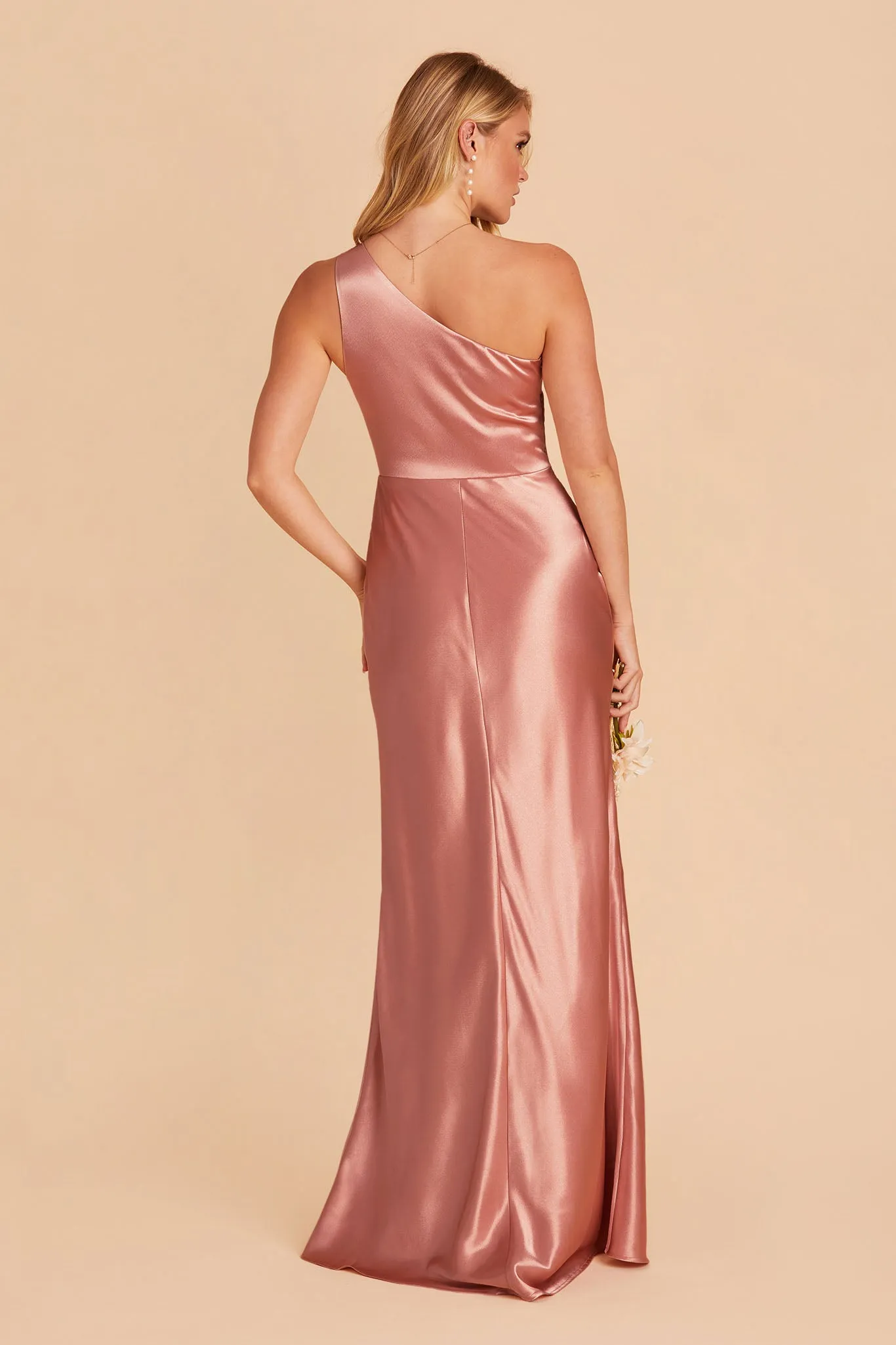 Kira Shiny Satin Dress - Desert Rose sold by Birdy Grey product image thumbnail 5