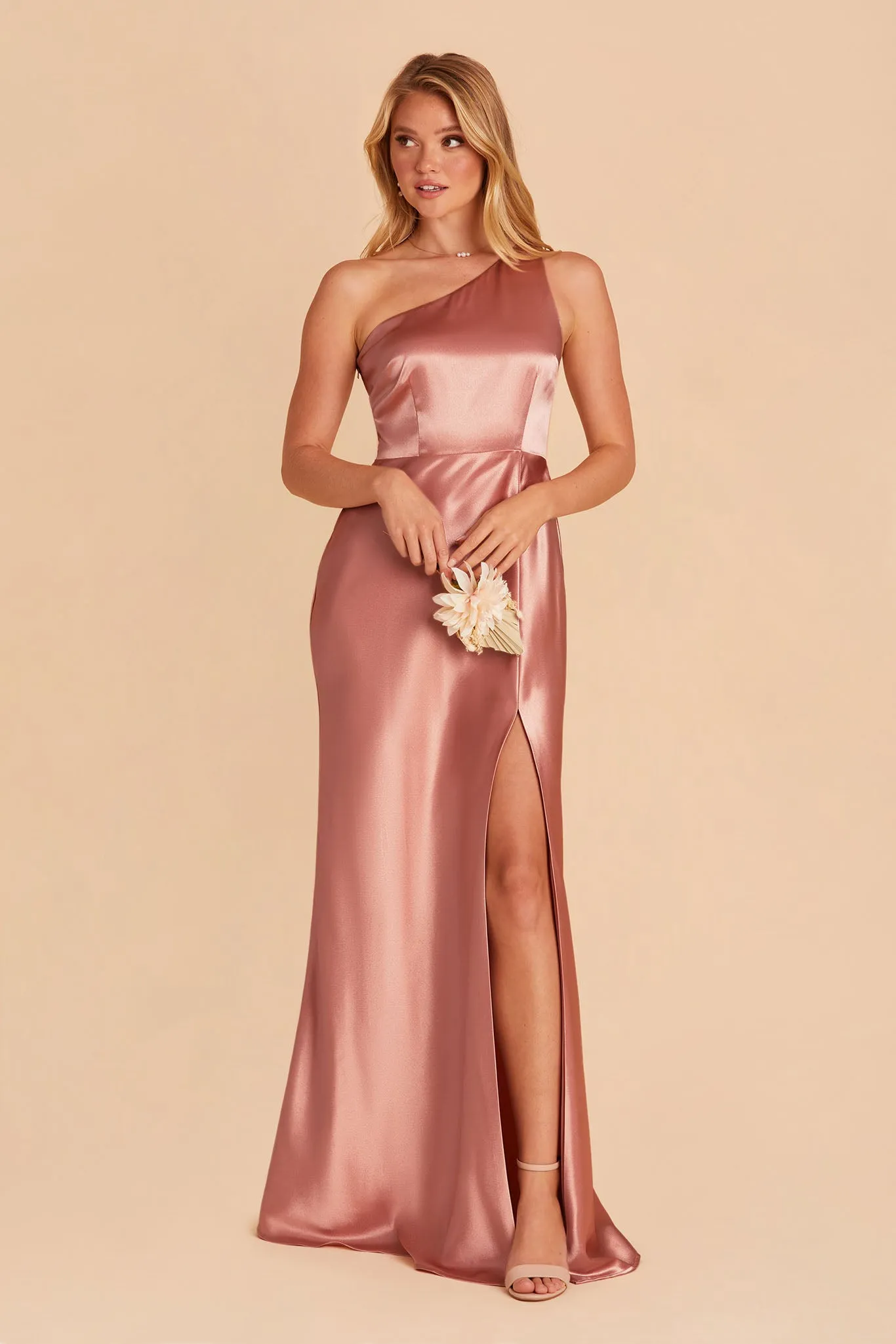 Kira Shiny Satin Dress - Desert Rose sold by Birdy Grey product image thumbnail 3