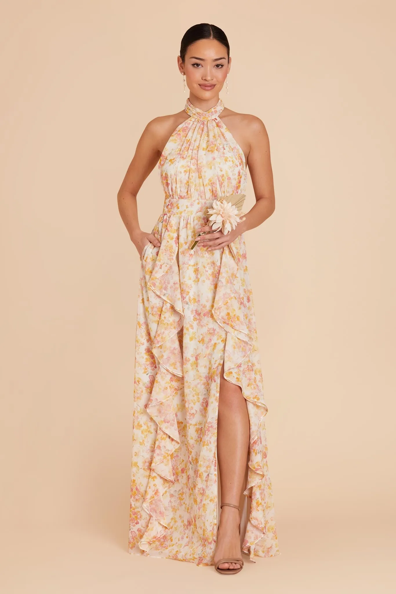 Joyce Chiffon Dress - Pressed Floral sold by Birdy Grey product image thumbnail 3