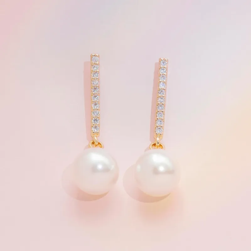 Mercer Pearl Drop Earrings sold by Birdy Grey