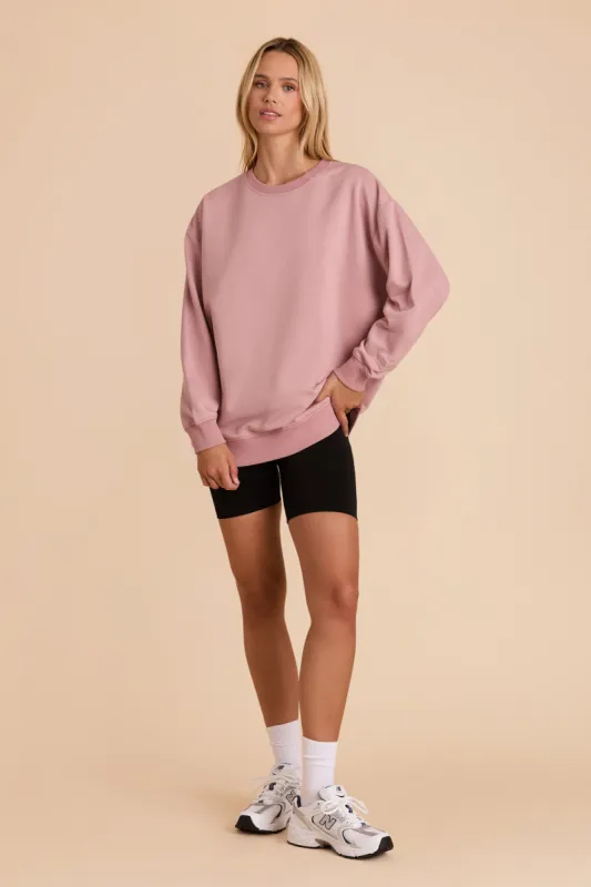 Brianne Oversized Crewneck Sweatshirt - Dark Mauve sold by Birdy Grey