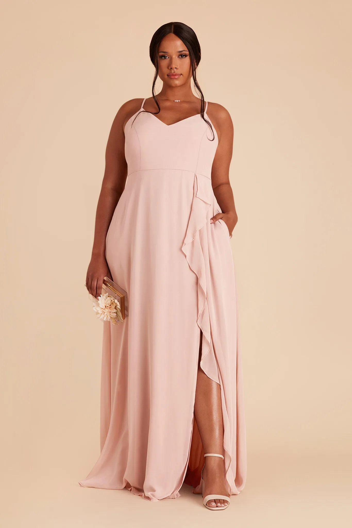 Theresa Chiffon Dress - Blush Pink sold by Birdy Grey product image thumbnail 2