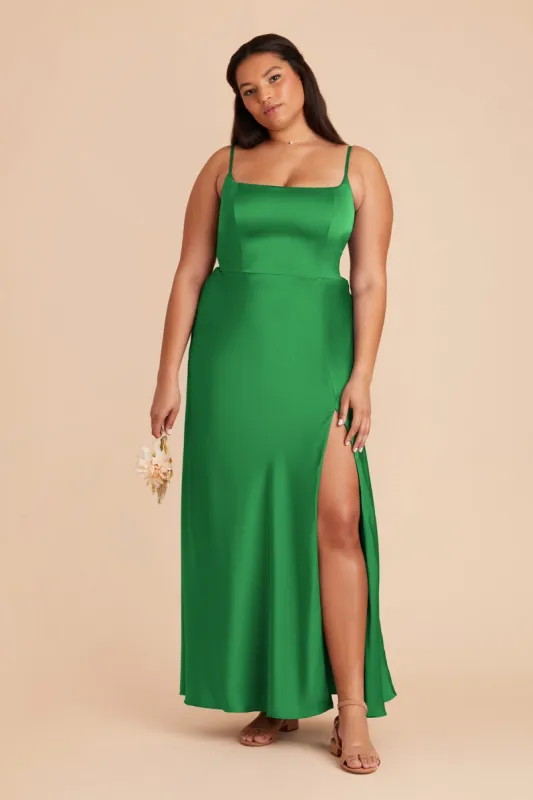 Mai Matte Satin Dress - Kelly Green sold by Birdy Grey