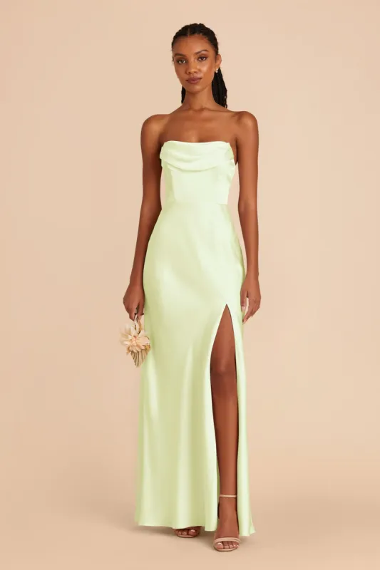Mia Matte Satin Convertible Dress - Pale Pistachio sold by Birdy Grey