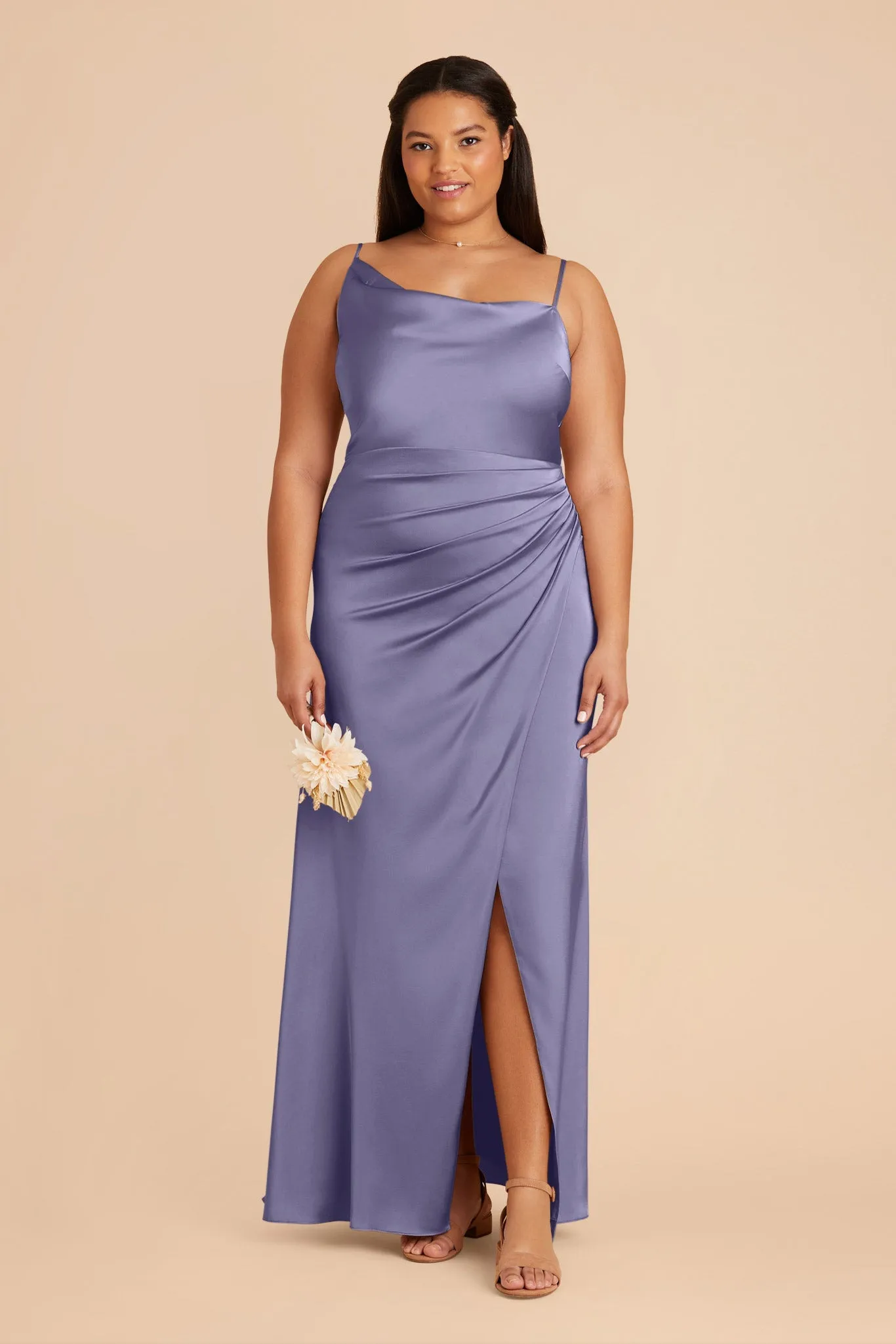 Jennifer Matte Satin Dress - Wisteria sold by Birdy Grey product image thumbnail 2