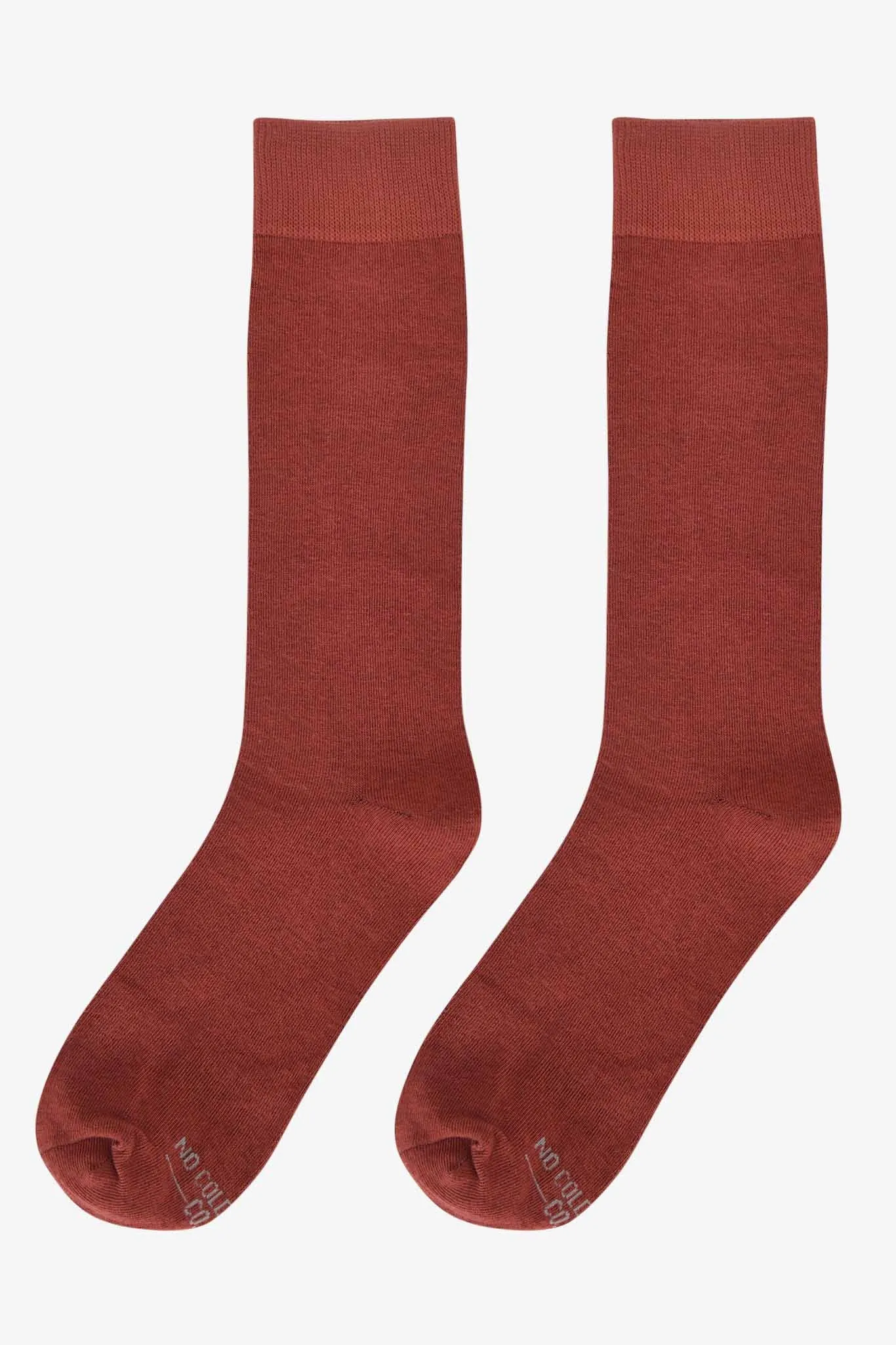 Solid Groomsmen Socks By No Cold Feet - Burnt Orange sold by Birdy Grey product image thumbnail 2