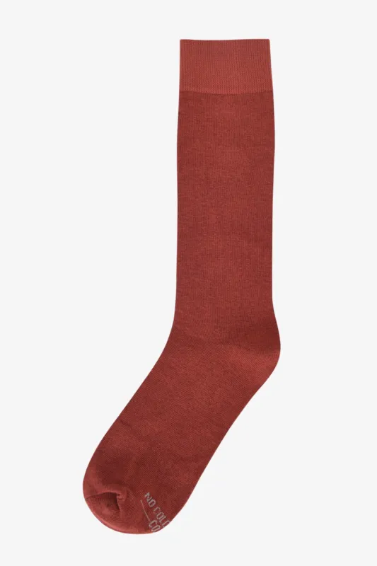Solid Groomsmen Socks By No Cold Feet - Burnt Orange sold by Birdy Grey