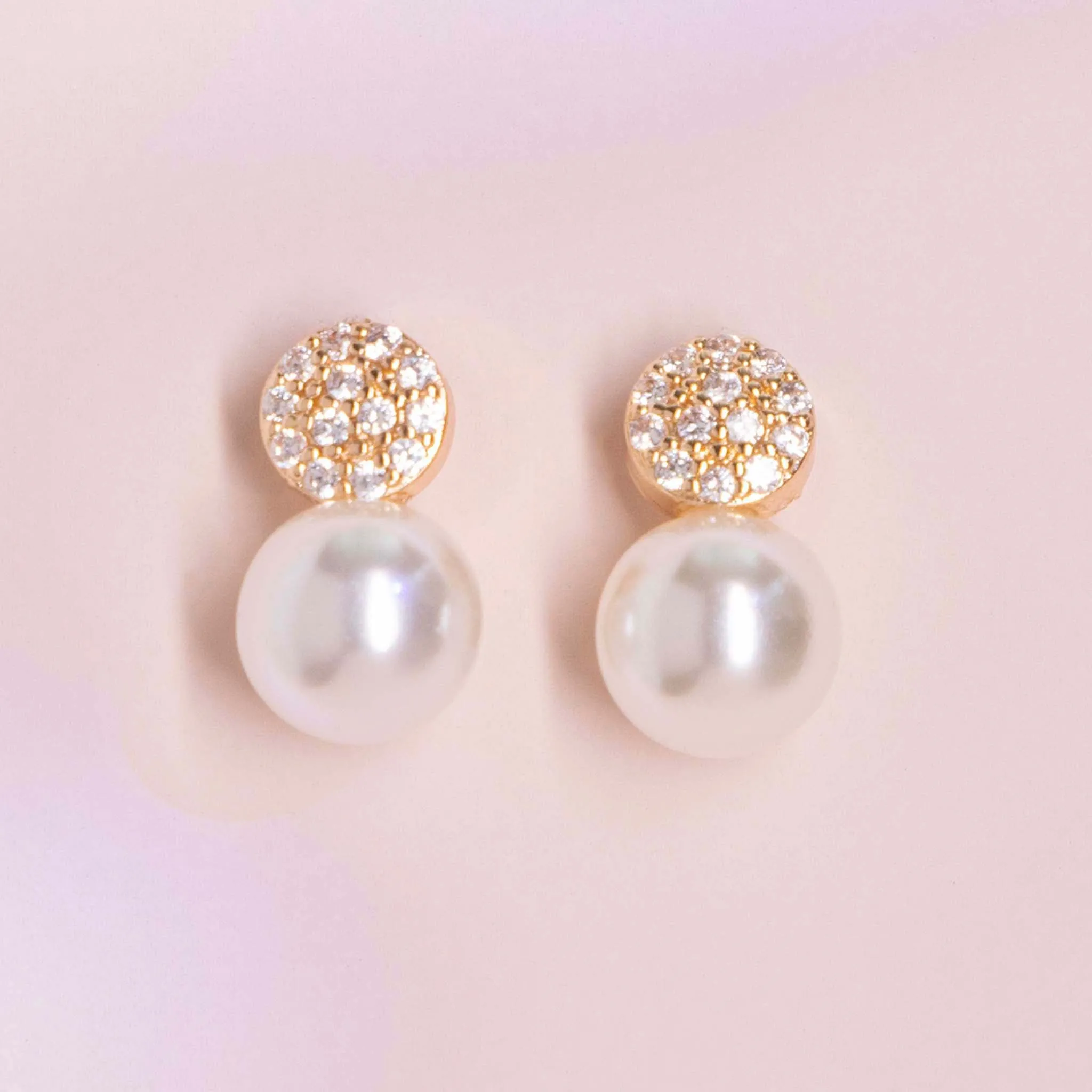 Broome Crystal & Pearl Drop Earrings sold by Birdy Grey