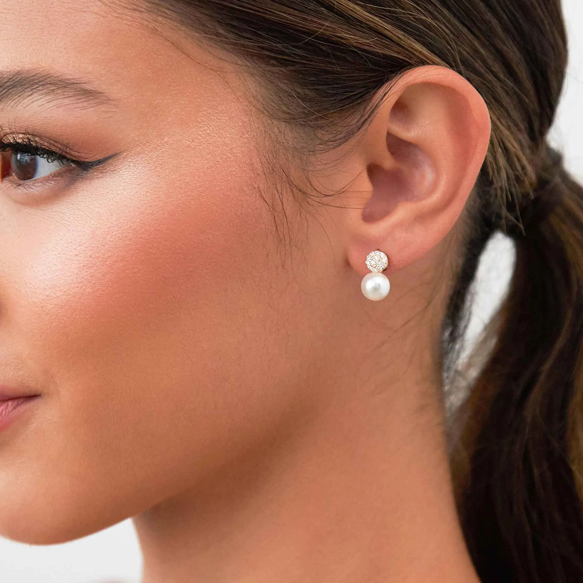 Broome Crystal & Pearl Drop Earrings sold by Birdy Grey product image thumbnail 2