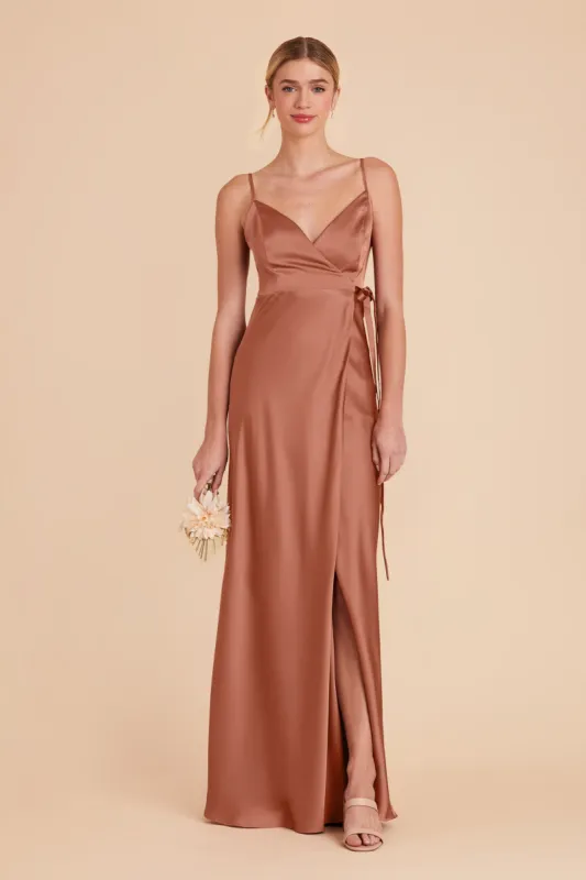 Cindy Matte Satin Dress - Desert Rose sold by Birdy Grey