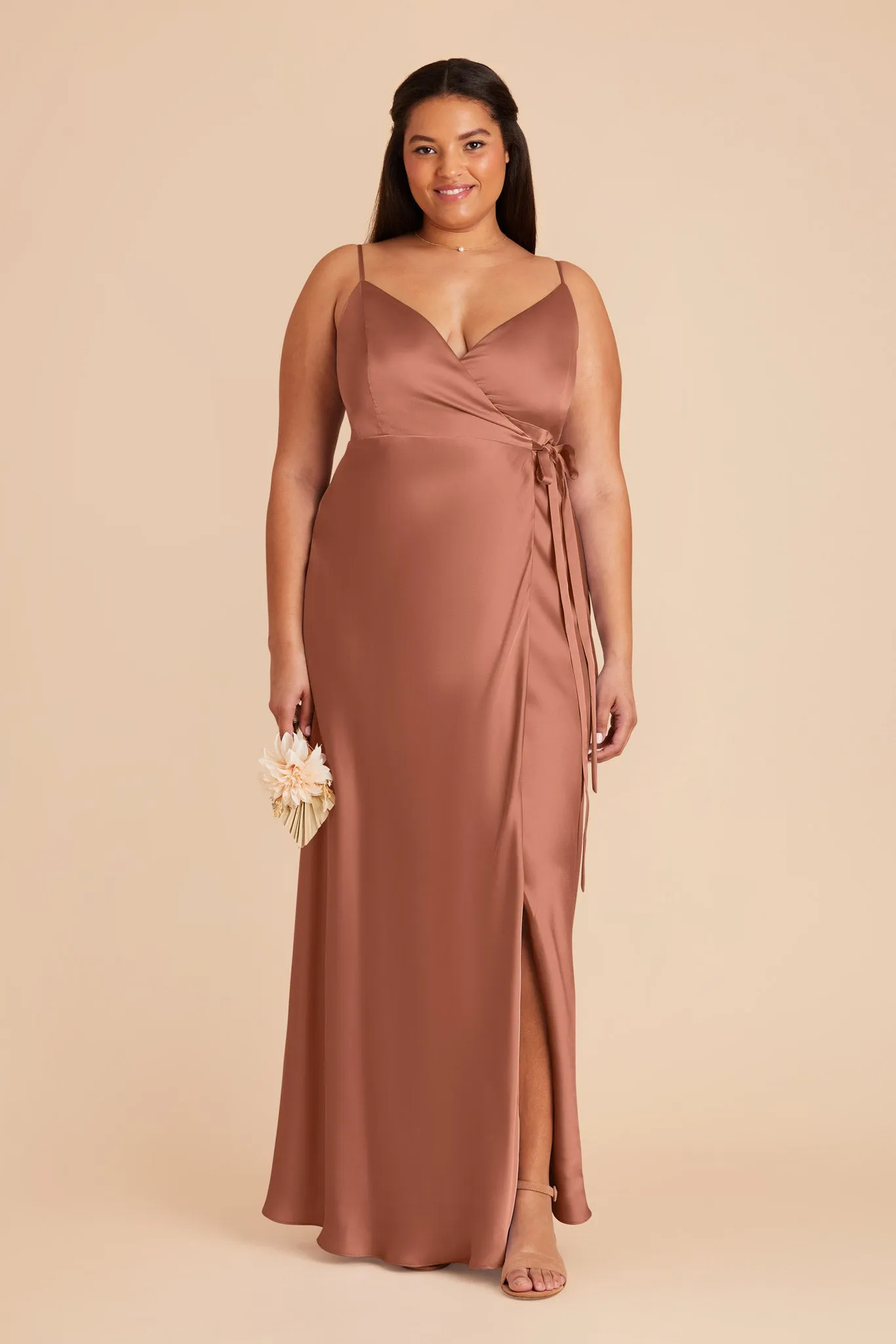 Cindy Matte Satin Dress - Desert Rose sold by Birdy Grey product image thumbnail 2