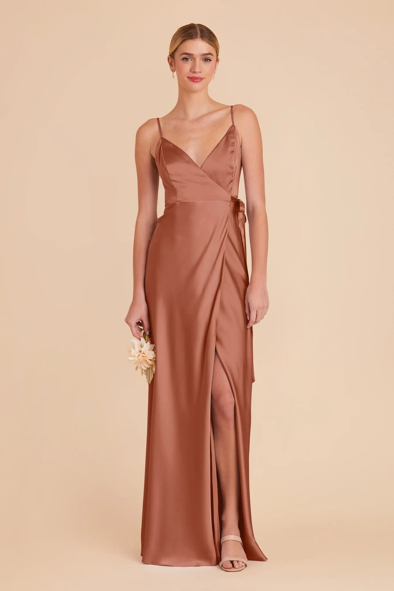 Cindy Matte Satin Dress - Desert Rose sold by Birdy Grey product image thumbnail 3