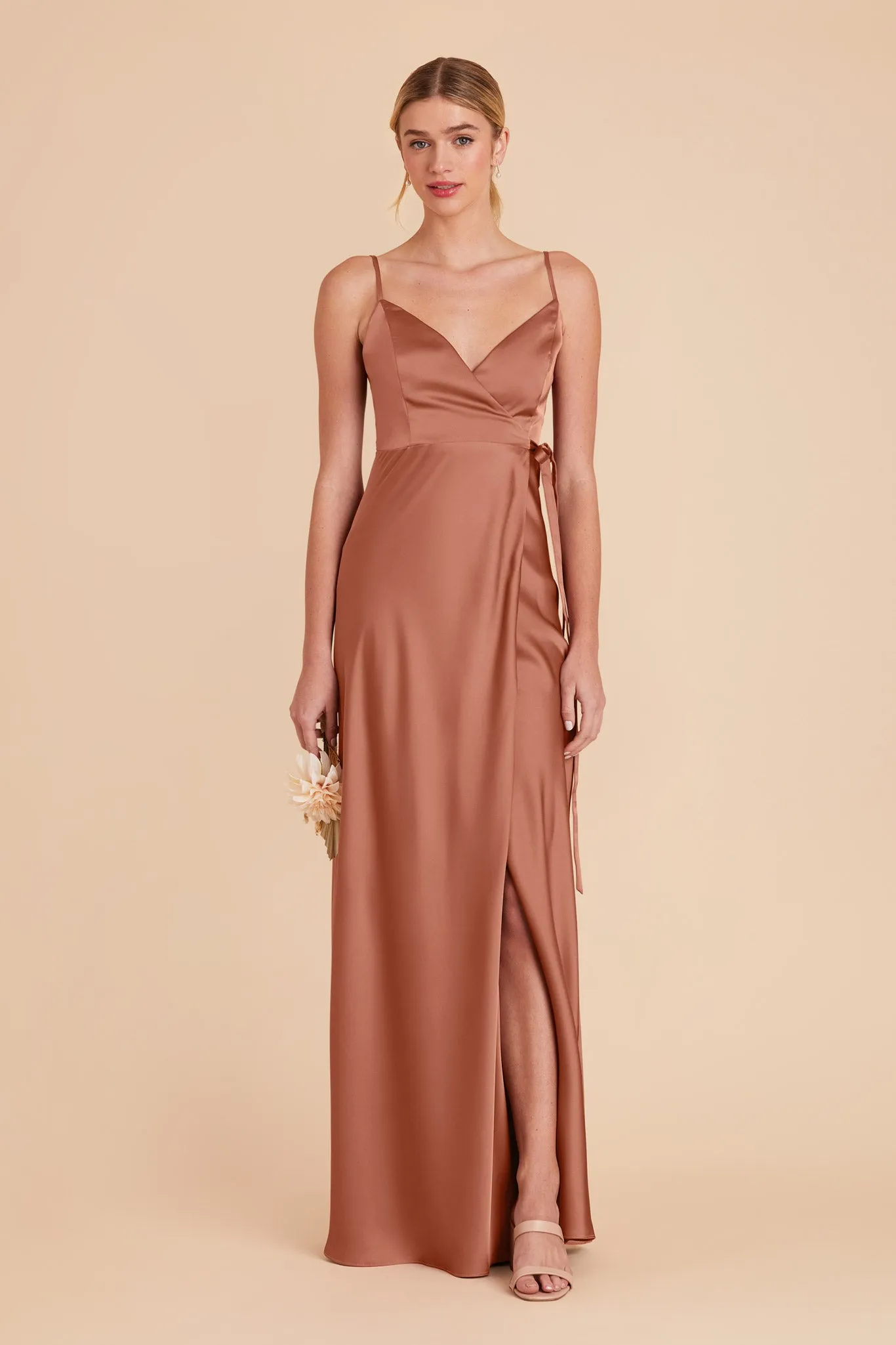 Cindy Matte Satin Dress - Desert Rose sold by Birdy Grey product image thumbnail 4