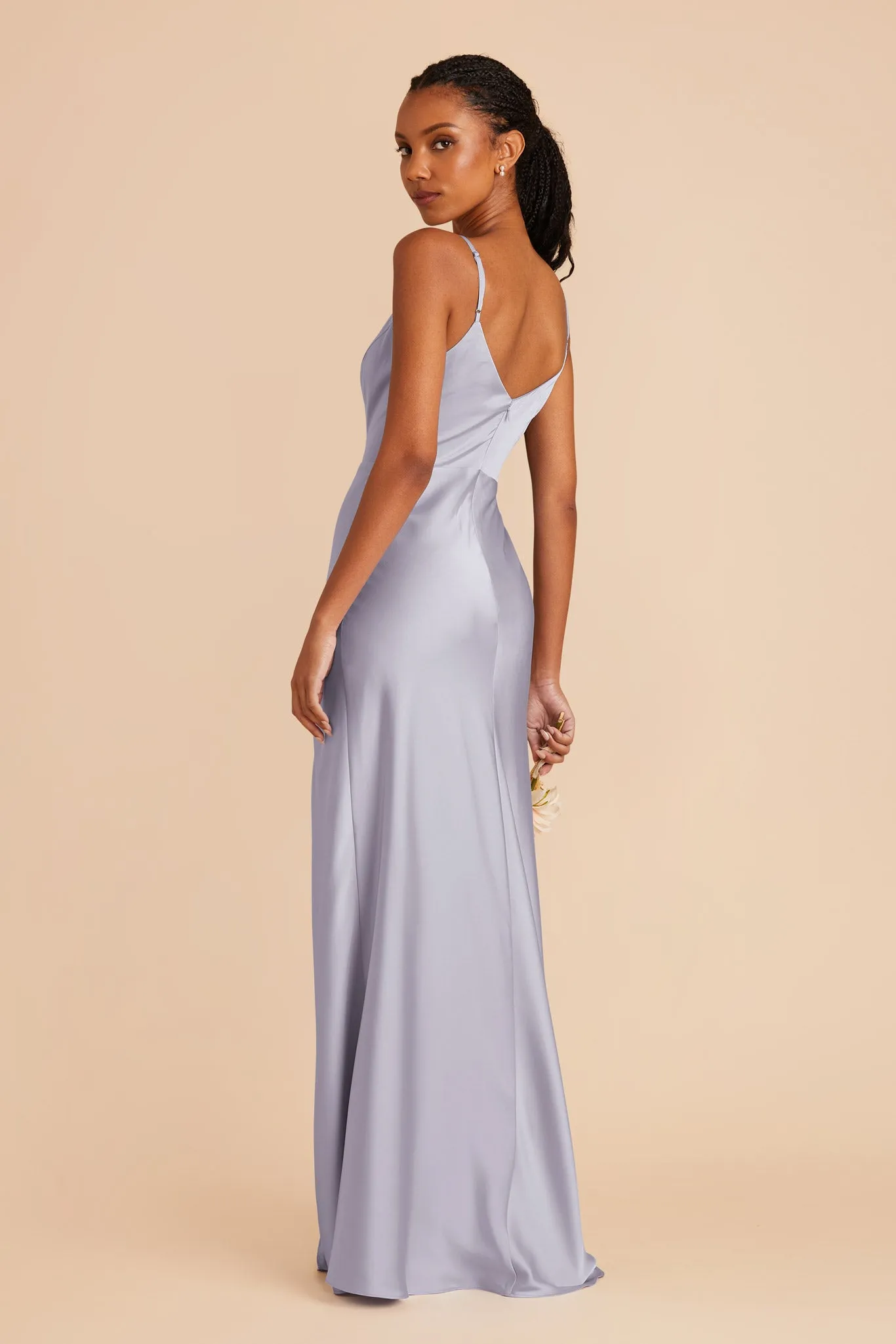 Jay Matte Satin Dress - Periwinkle Blue sold by Birdy Grey product image thumbnail 4