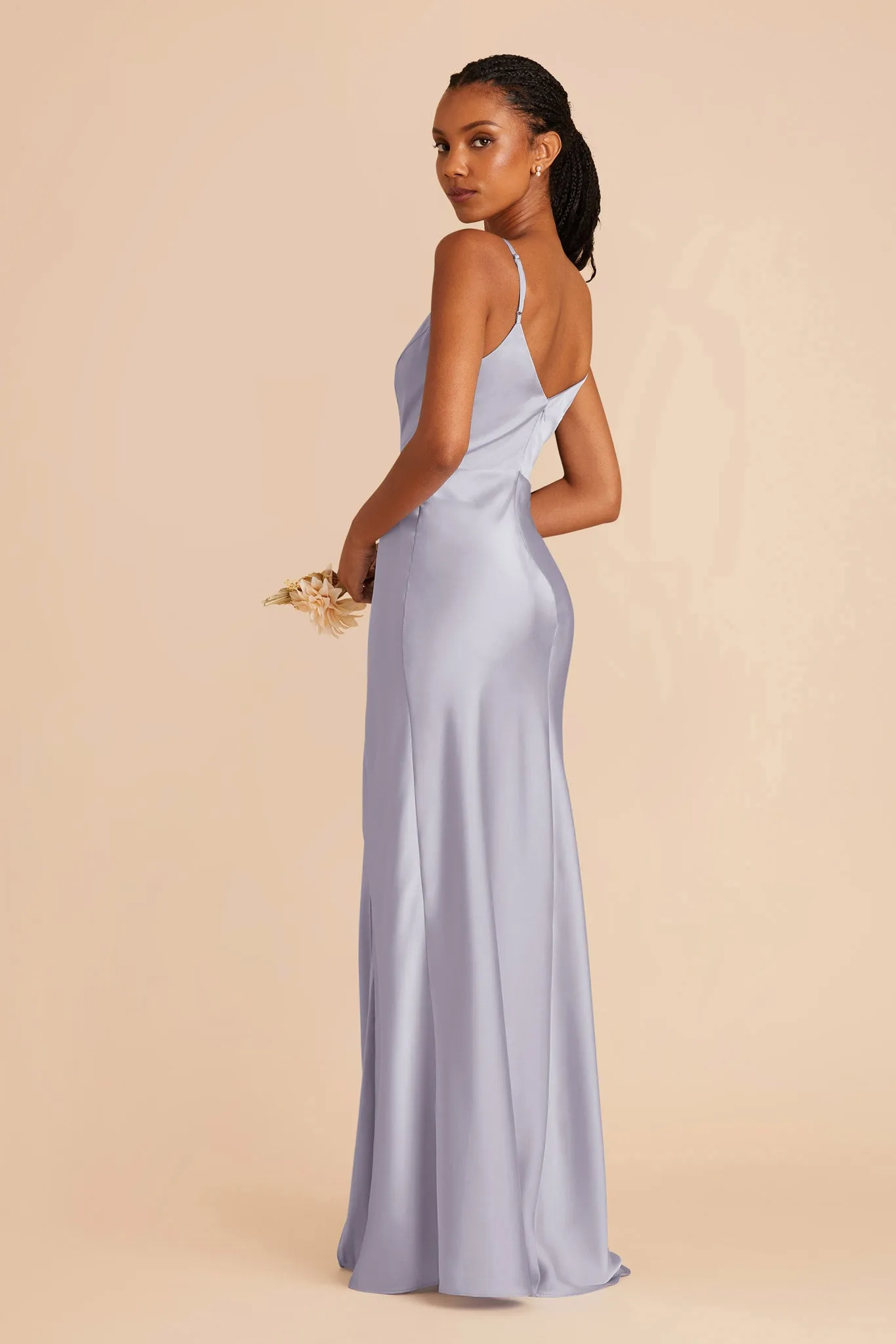 Jay Matte Satin Dress - Periwinkle Blue sold by Birdy Grey product image thumbnail 5