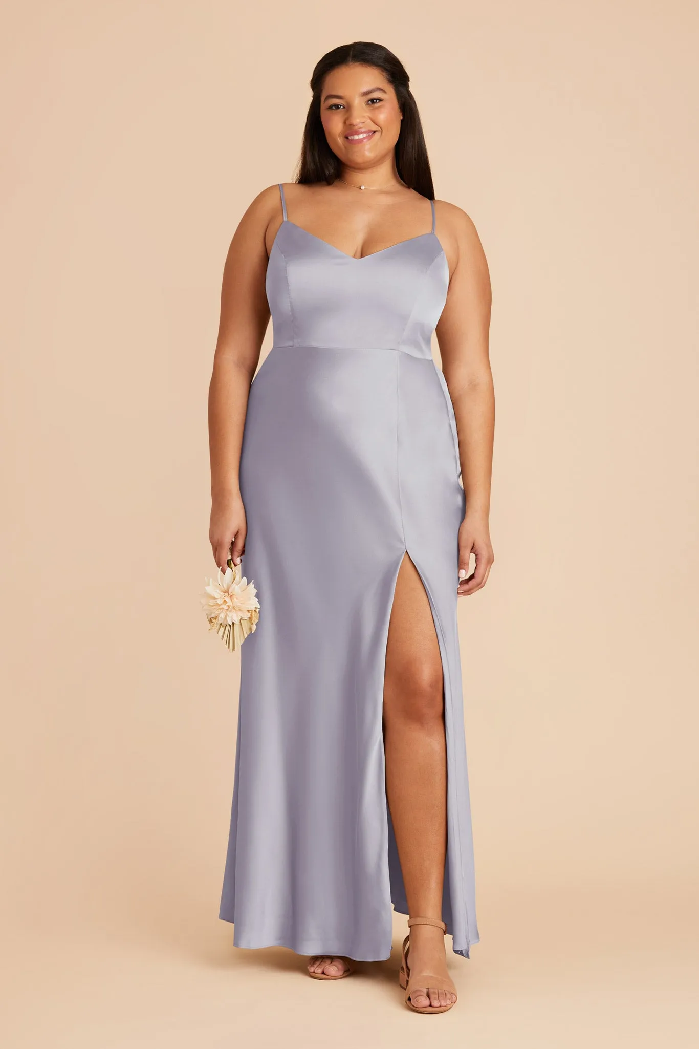 Jay Matte Satin Dress - Periwinkle Blue sold by Birdy Grey product image thumbnail 2