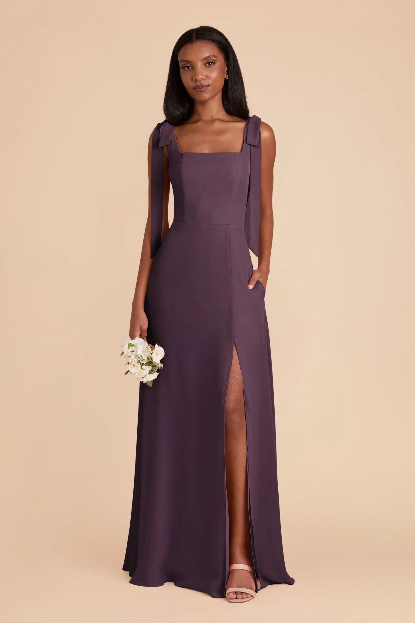 Alex Convertible Dress Chiffon - Plum sold by Birdy Grey product image thumbnail 3