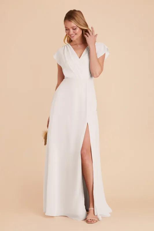 Violet Chiffon Dress - White sold by Birdy Grey