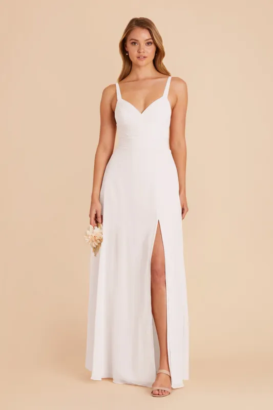 Deborah Chiffon Dress - White sold by Birdy Grey