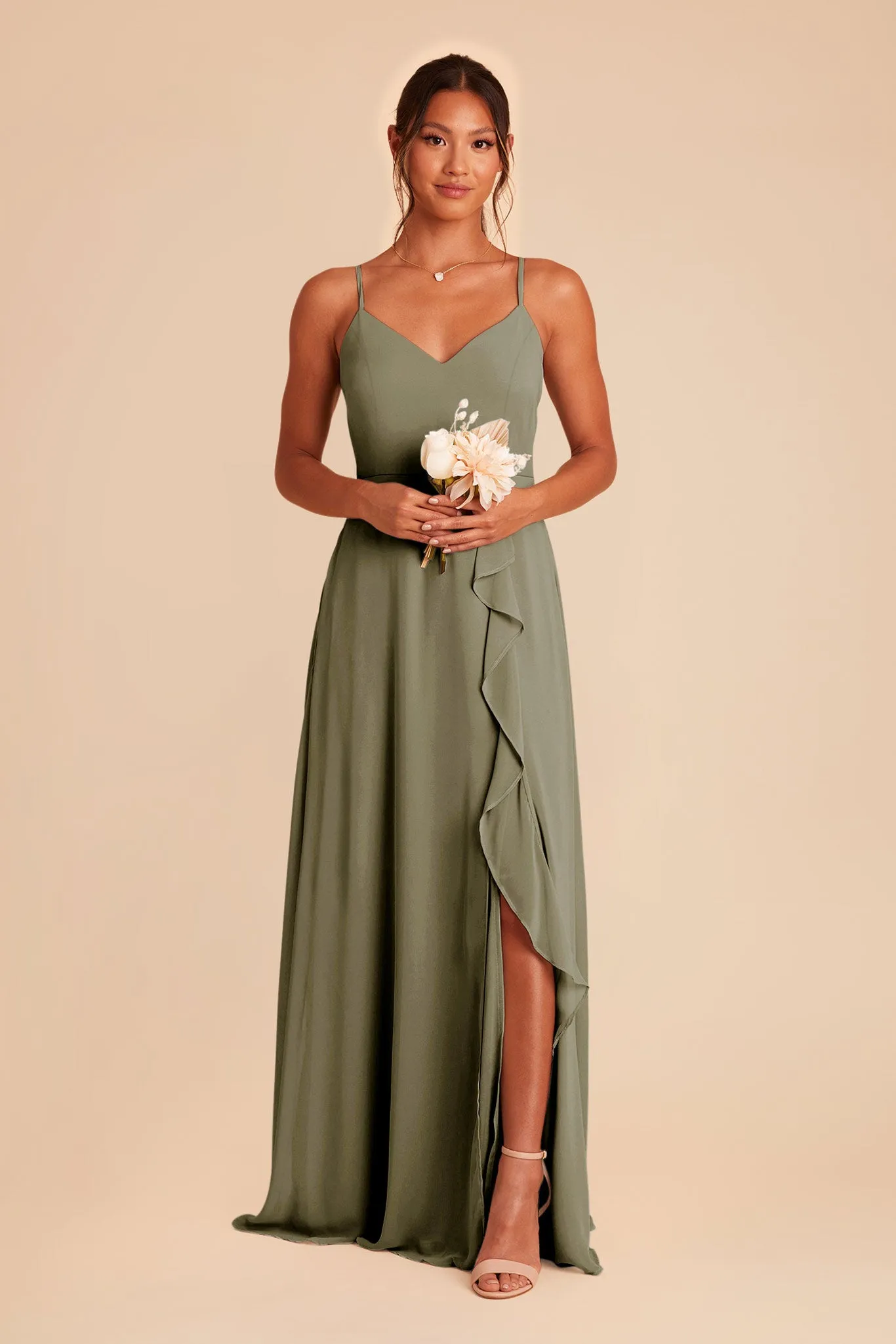Theresa Chiffon Dress - Moss Green sold by Birdy Grey product image thumbnail 5
