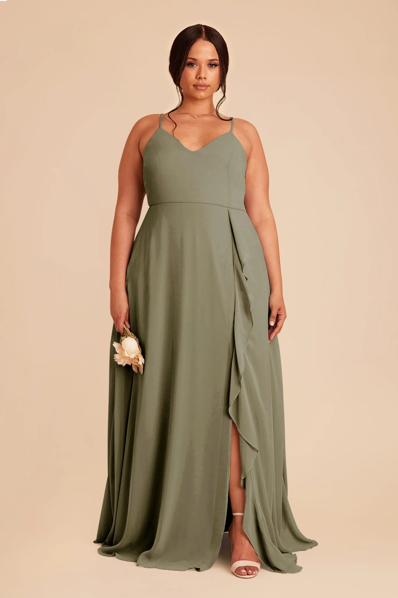Theresa Chiffon Dress - Moss Green sold by Birdy Grey product image thumbnail 2