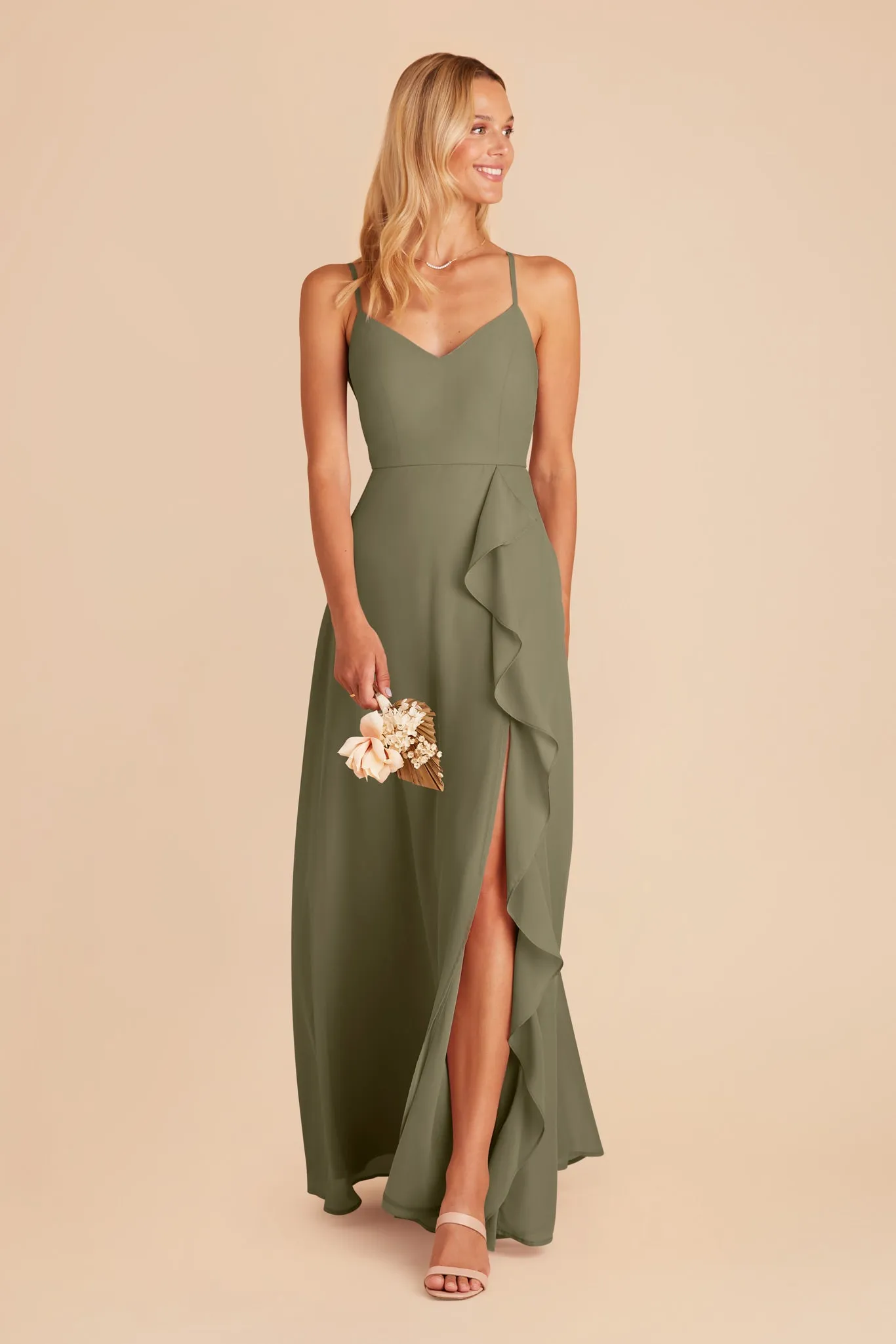 Theresa Chiffon Dress - Moss Green sold by Birdy Grey product image thumbnail 3