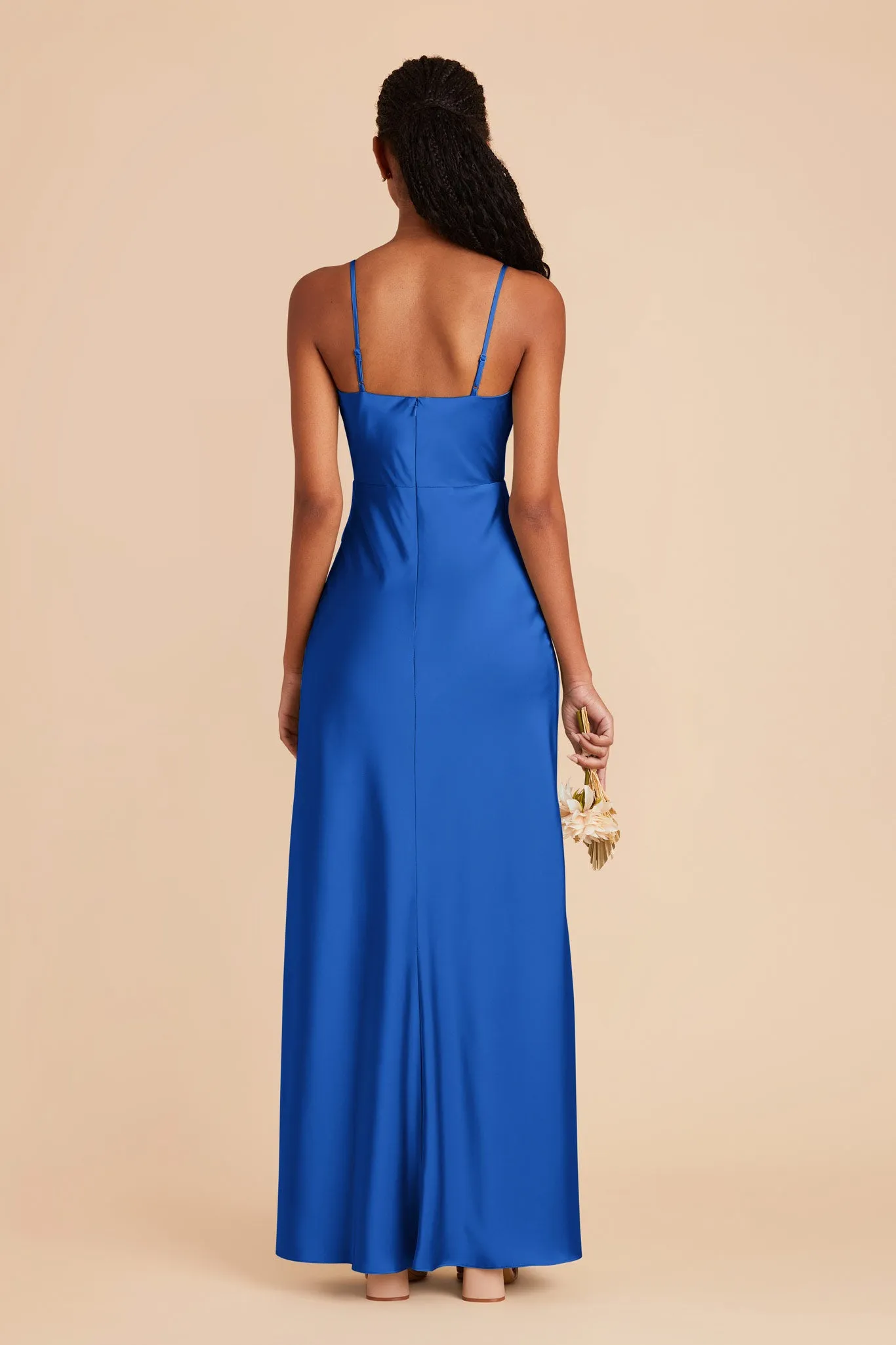 Lisa Long Matte Satin Dress - Cobalt Blue sold by Birdy Grey product image thumbnail 5