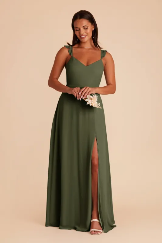 Doris Chiffon Dress - Olive sold by Birdy Grey