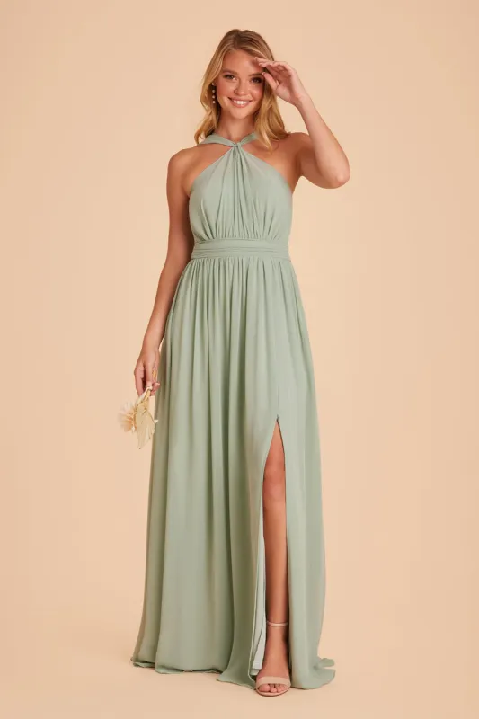 Kiko Chiffon Dress - Sage sold by Birdy Grey