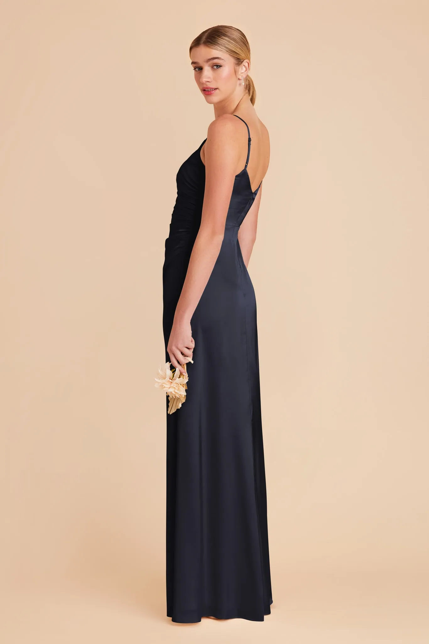 Catherine Matte Satin Dress - Navy sold by Birdy Grey product image thumbnail 4