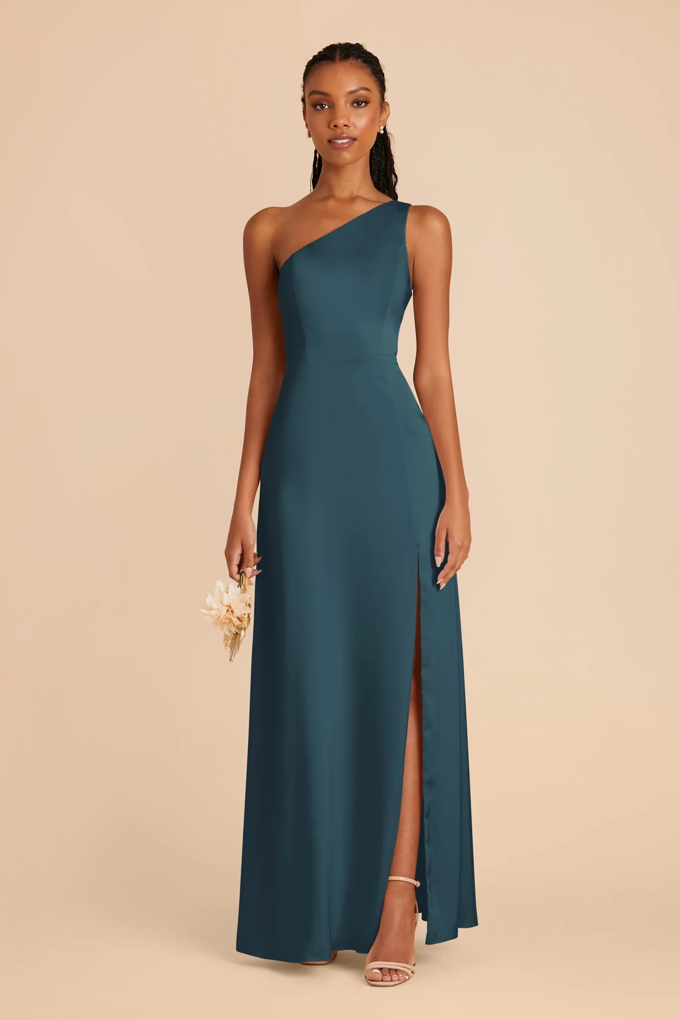 Kira Matte Satin Dress - Dark Teal sold by Birdy Grey product image thumbnail 3