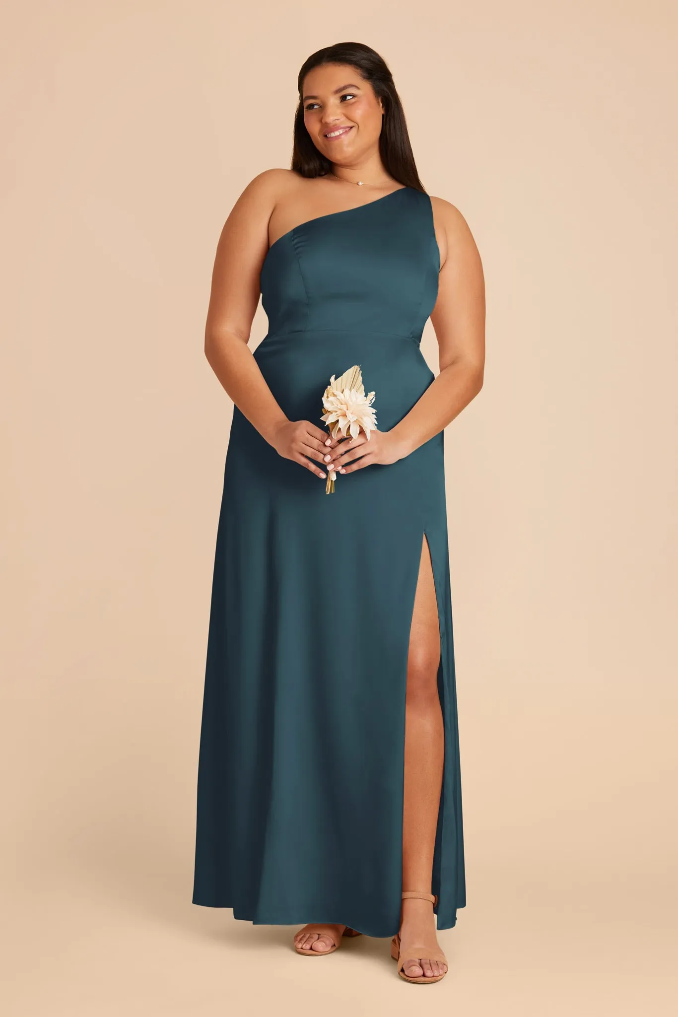 Kira Matte Satin Dress - Dark Teal sold by Birdy Grey product image thumbnail 2