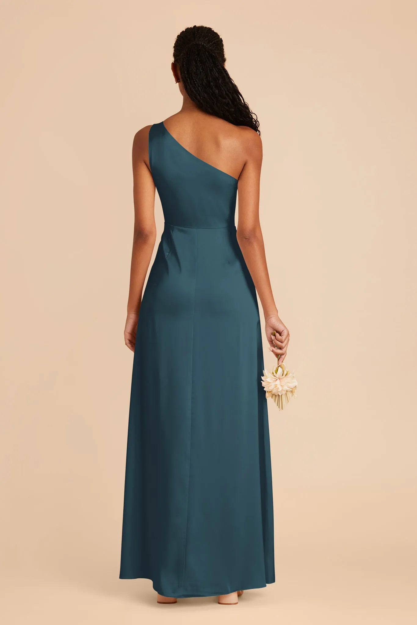 Kira Matte Satin Dress - Dark Teal sold by Birdy Grey product image thumbnail 5