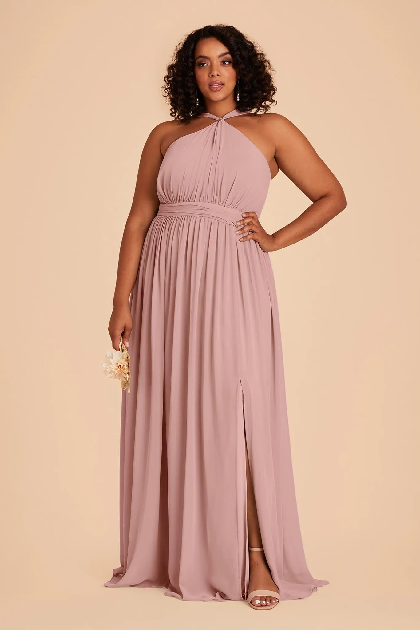 Kiko Chiffon Dress - English Rose sold by Birdy Grey product image thumbnail 2