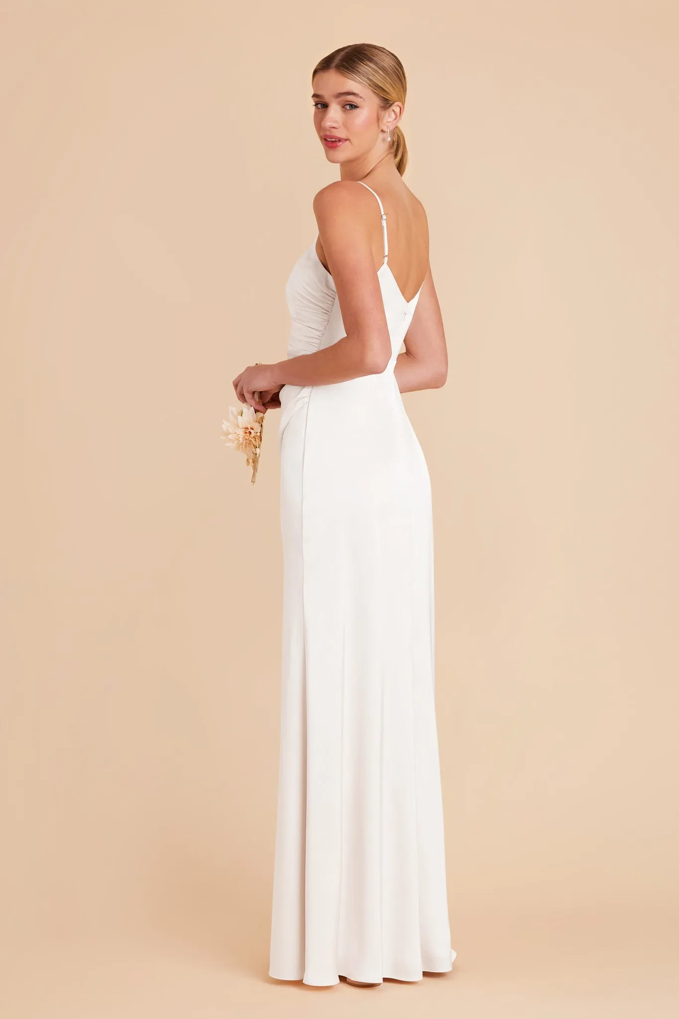 Catherine Matte Satin Dress - White sold by Birdy Grey product image thumbnail 4