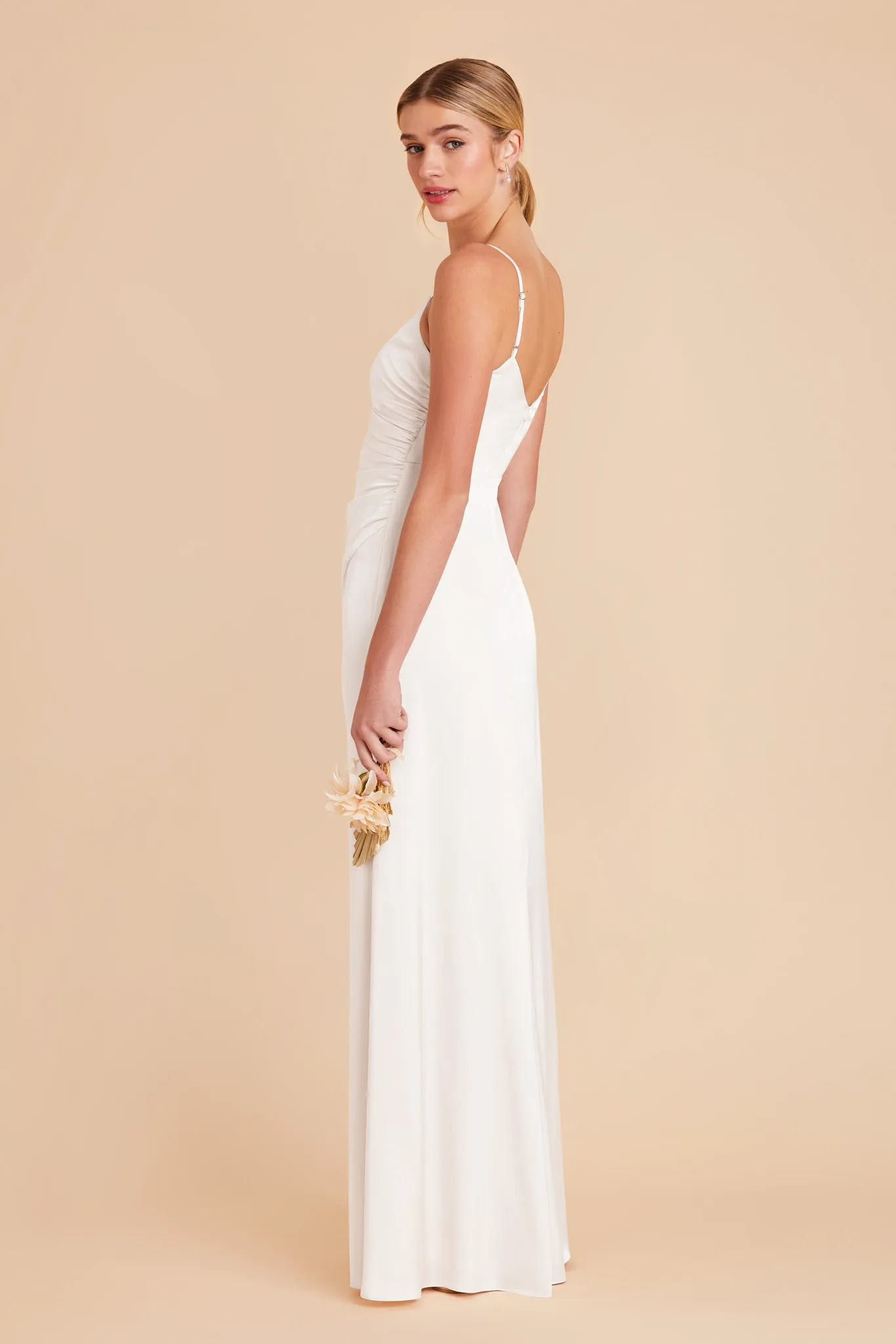 Catherine Matte Satin Dress - White sold by Birdy Grey product image thumbnail 5