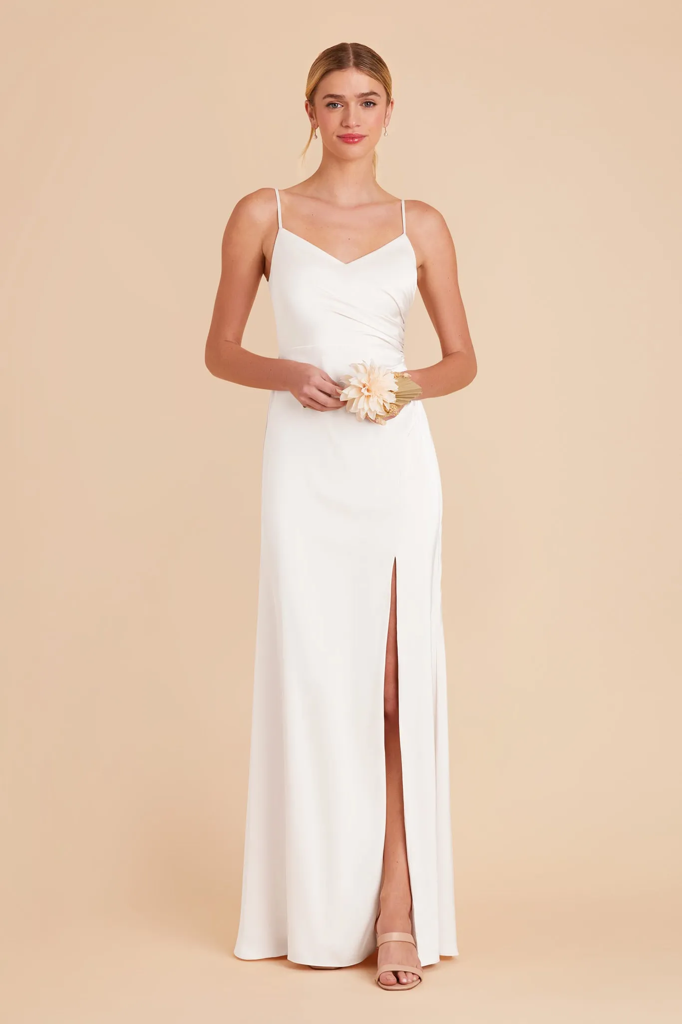 Catherine Matte Satin Dress - White sold by Birdy Grey product image thumbnail 2