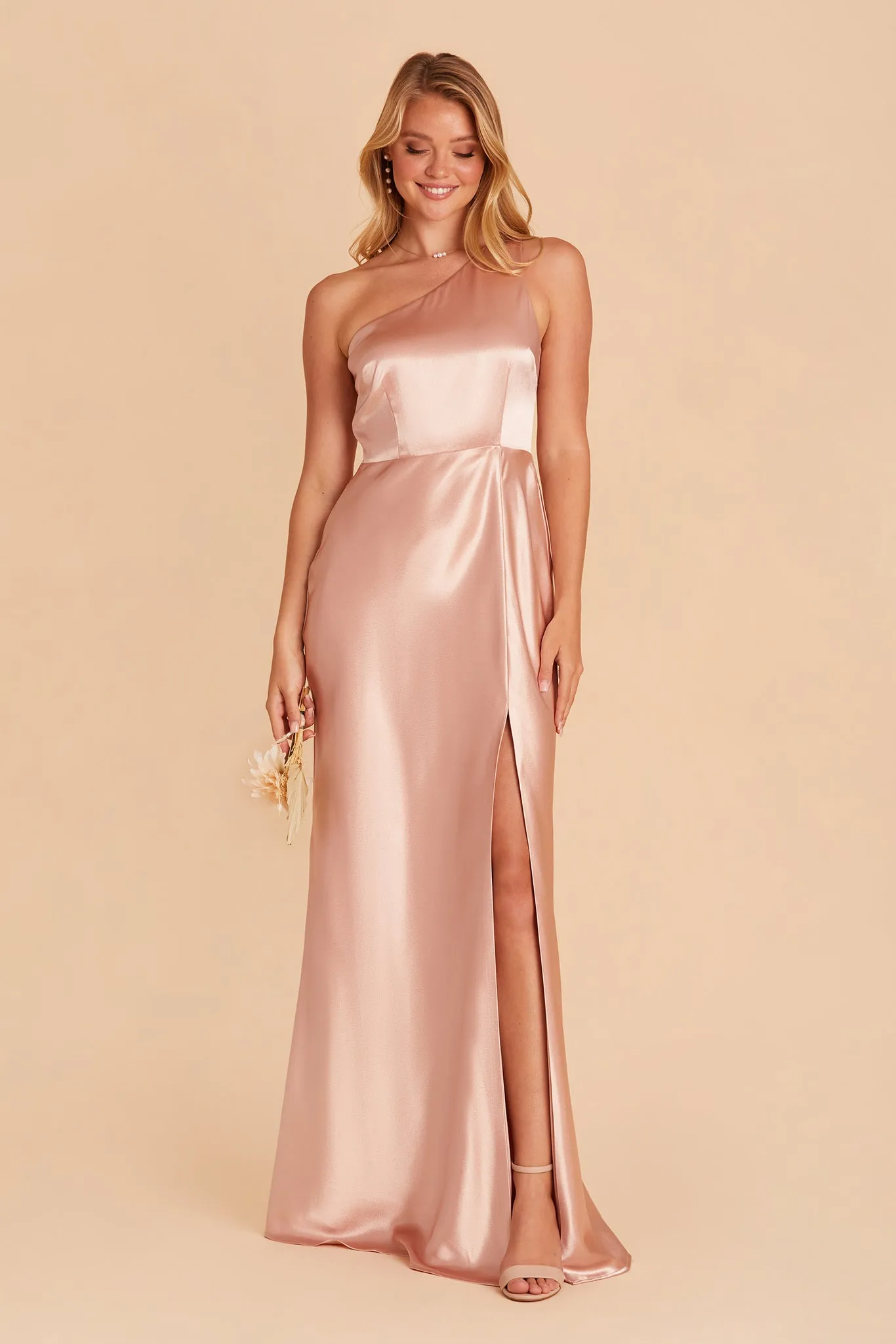 Kira Shiny Satin Dress - Rose Gold sold by Birdy Grey product image thumbnail 4