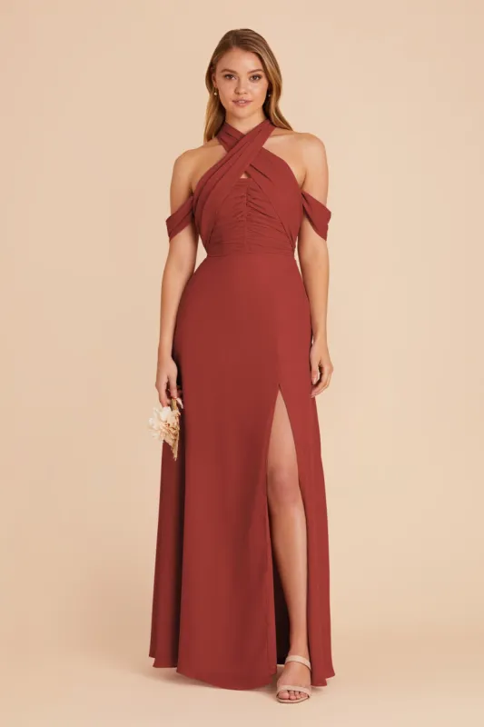 Cara Chiffon Dress - Spice sold by Birdy Grey